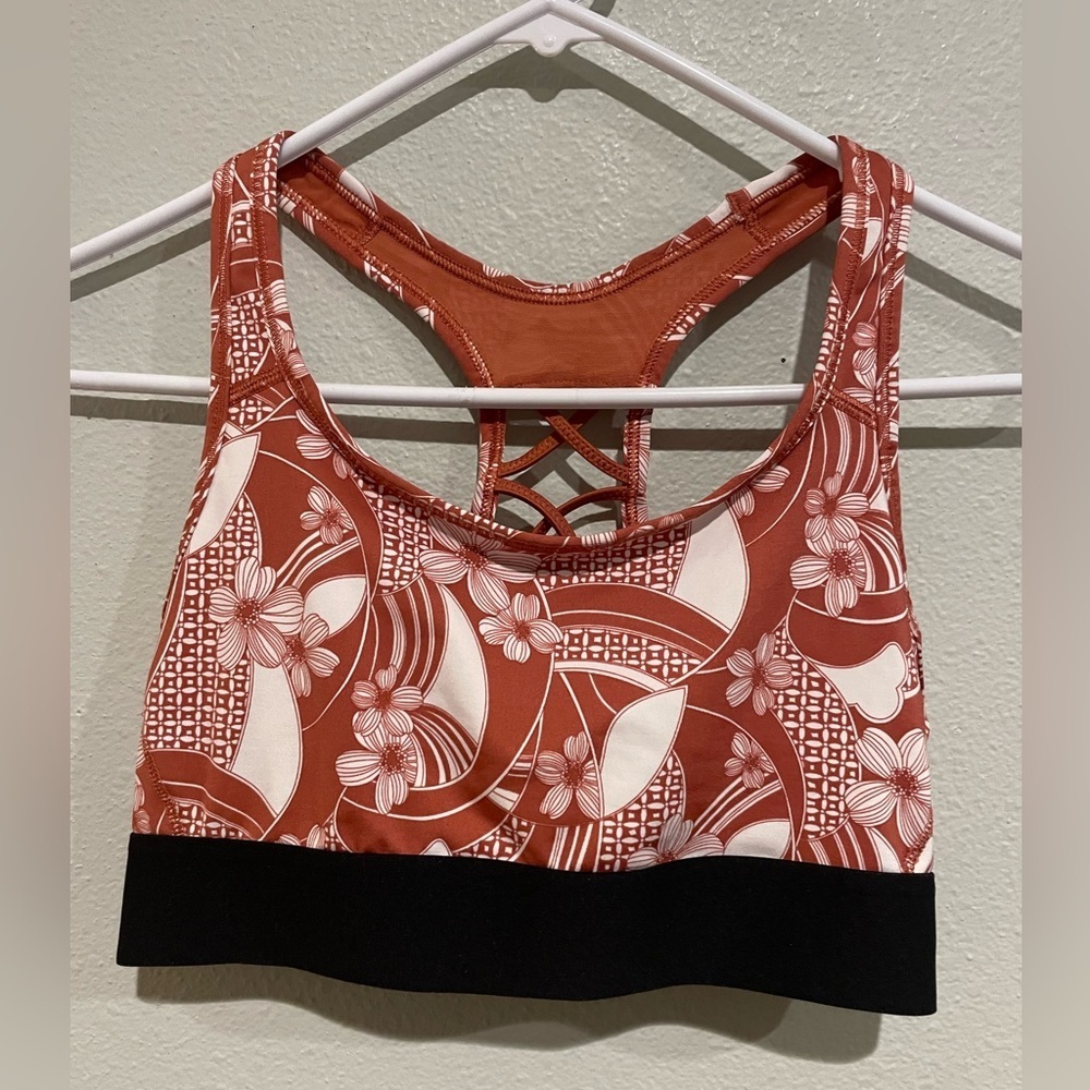 Victoria Secrets Rust and white Floral Sports Bra